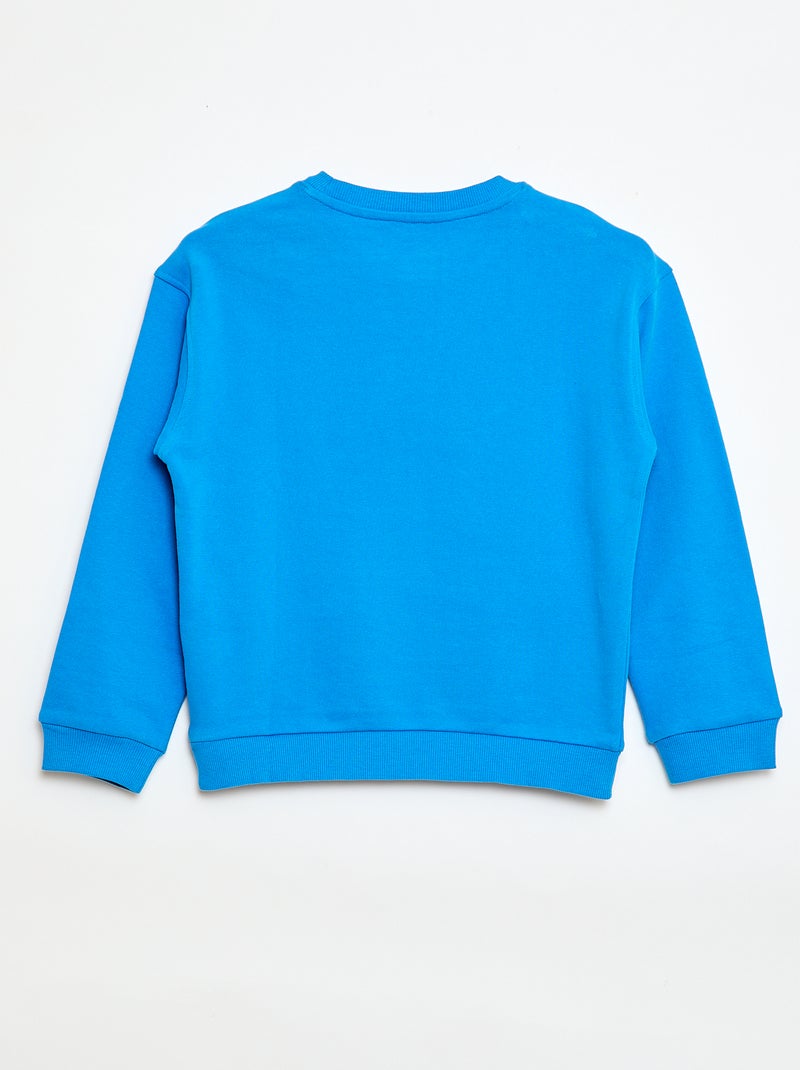 Sweat en French Terry à motif Bleu - Kiabi