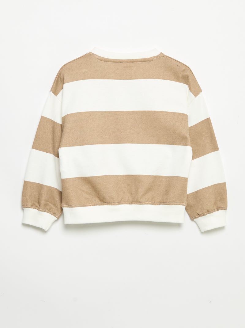Sweat en French Terry Beige - Kiabi