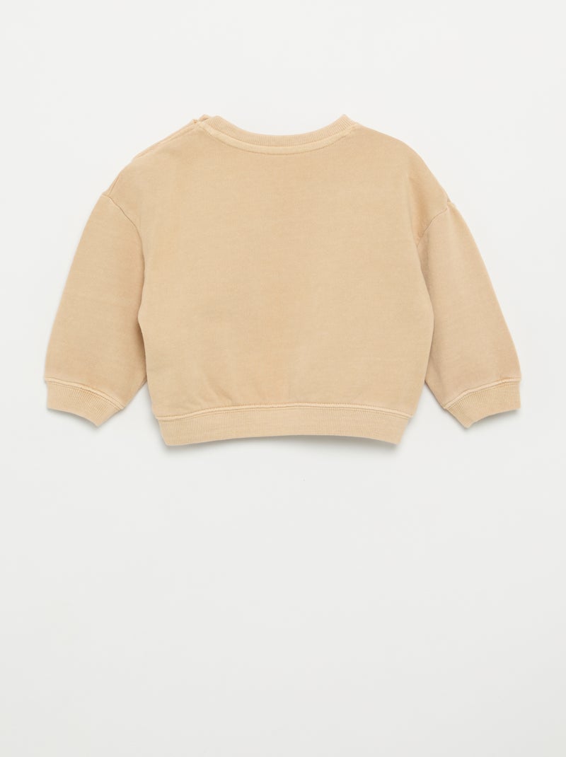 Sweat en French Terry Beige - Kiabi