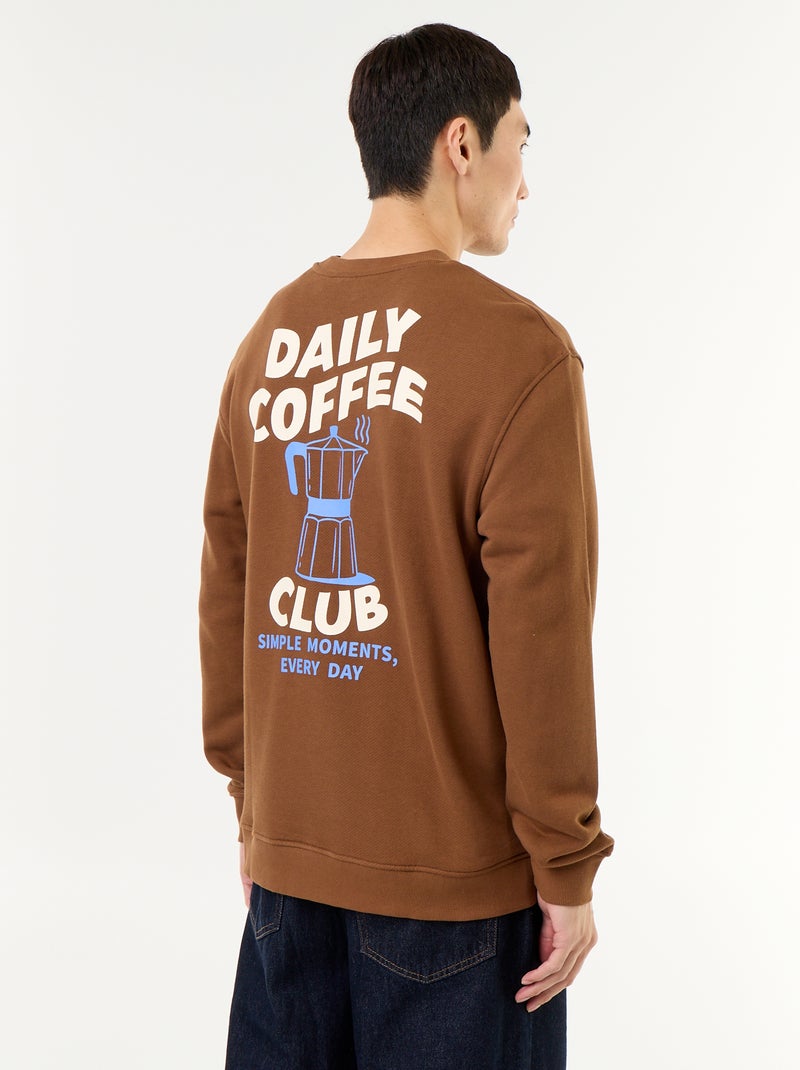 Sweat en French Terry Marron - Kiabi