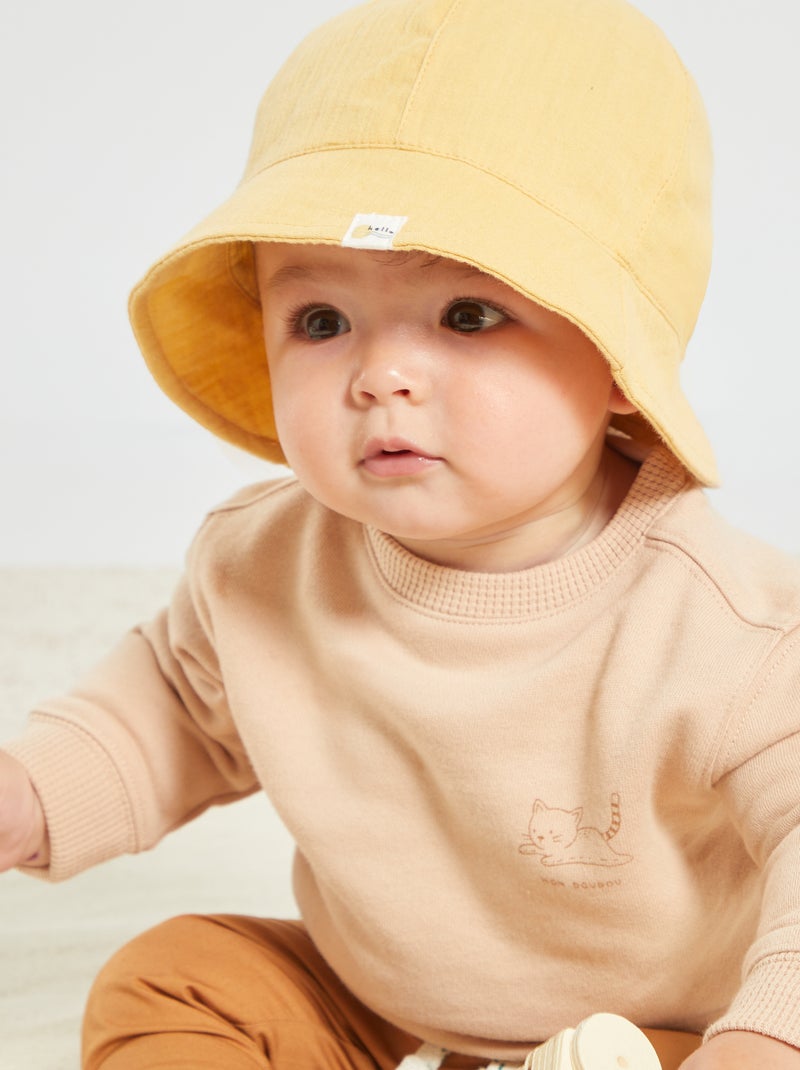 Sweat en french terry rose - Kiabi