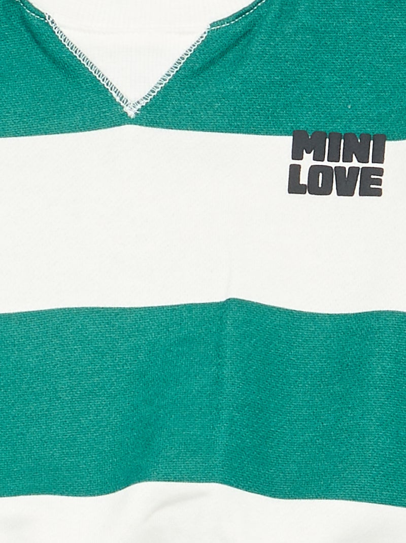 Sweat en French Terry Vert - Kiabi