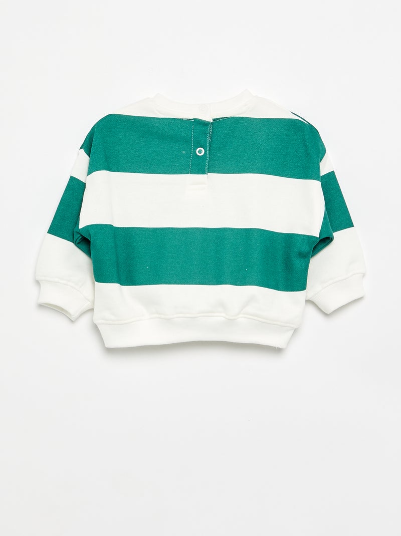 Sweat en French Terry Vert - Kiabi