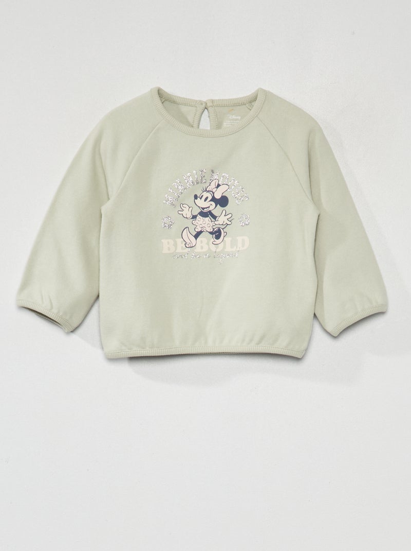 Sweat en jersey 'Minnie' Vert Minnie - Kiabi