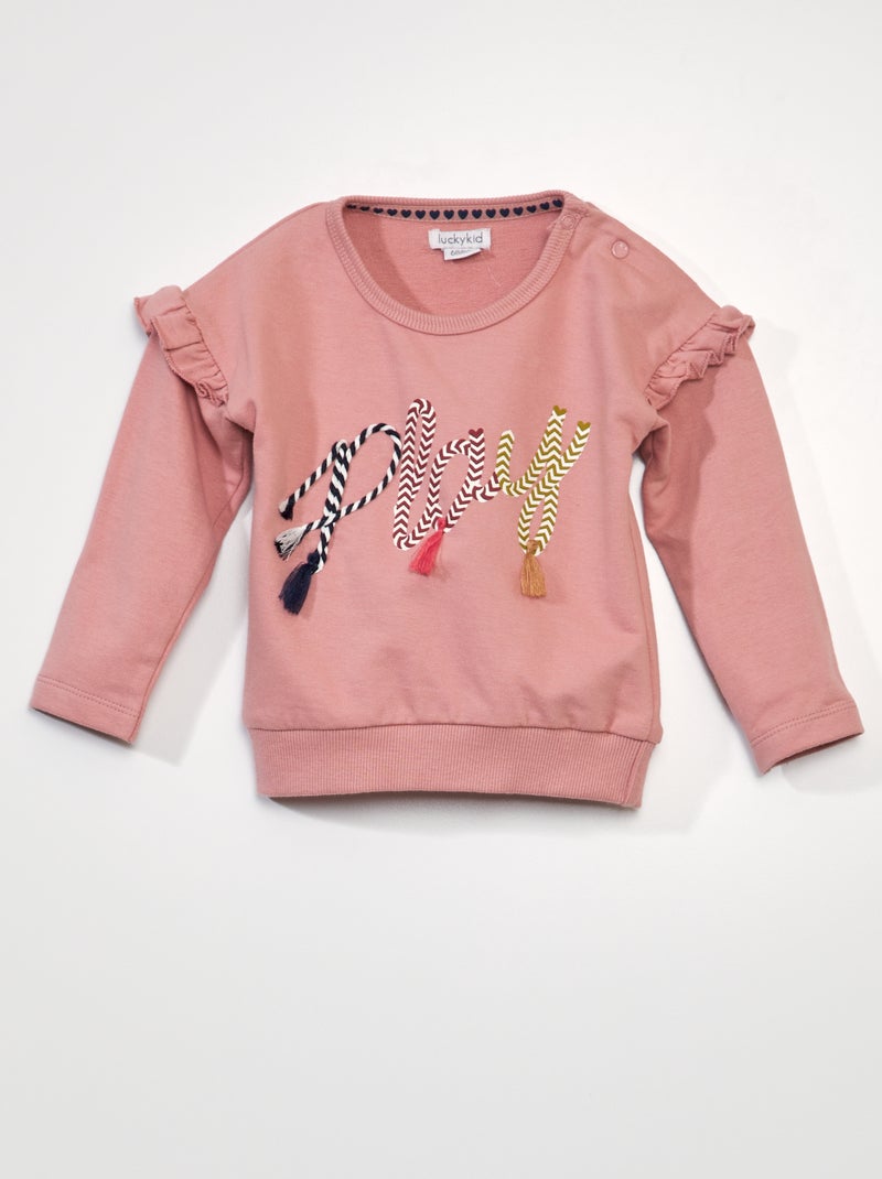 Sweat en jersey 'Play' ROSE/MRN - Kiabi
