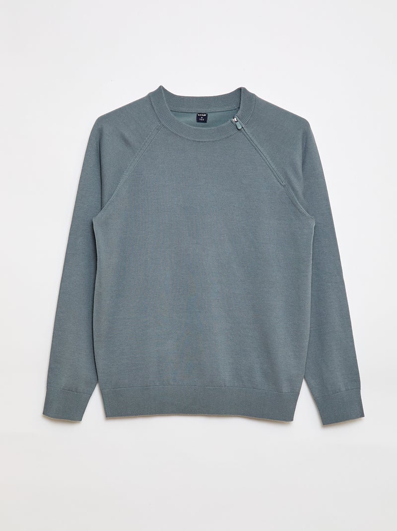 Sweat en maille - So Easy Bleu - Kiabi