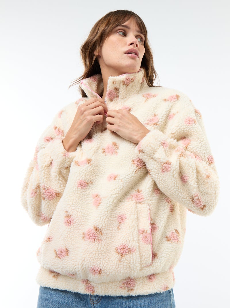 Tissu Bouclé Imprimé Camouflage Rose - 50 X 175 Cm, Oeko-Tex, 230 G/m²