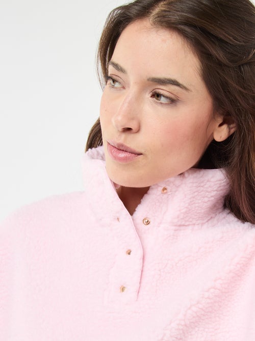 Sweat en maille bouclette imprimé - Kiabi