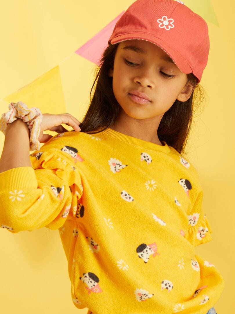 Sweat en maille bouclette Jaune - Kiabi