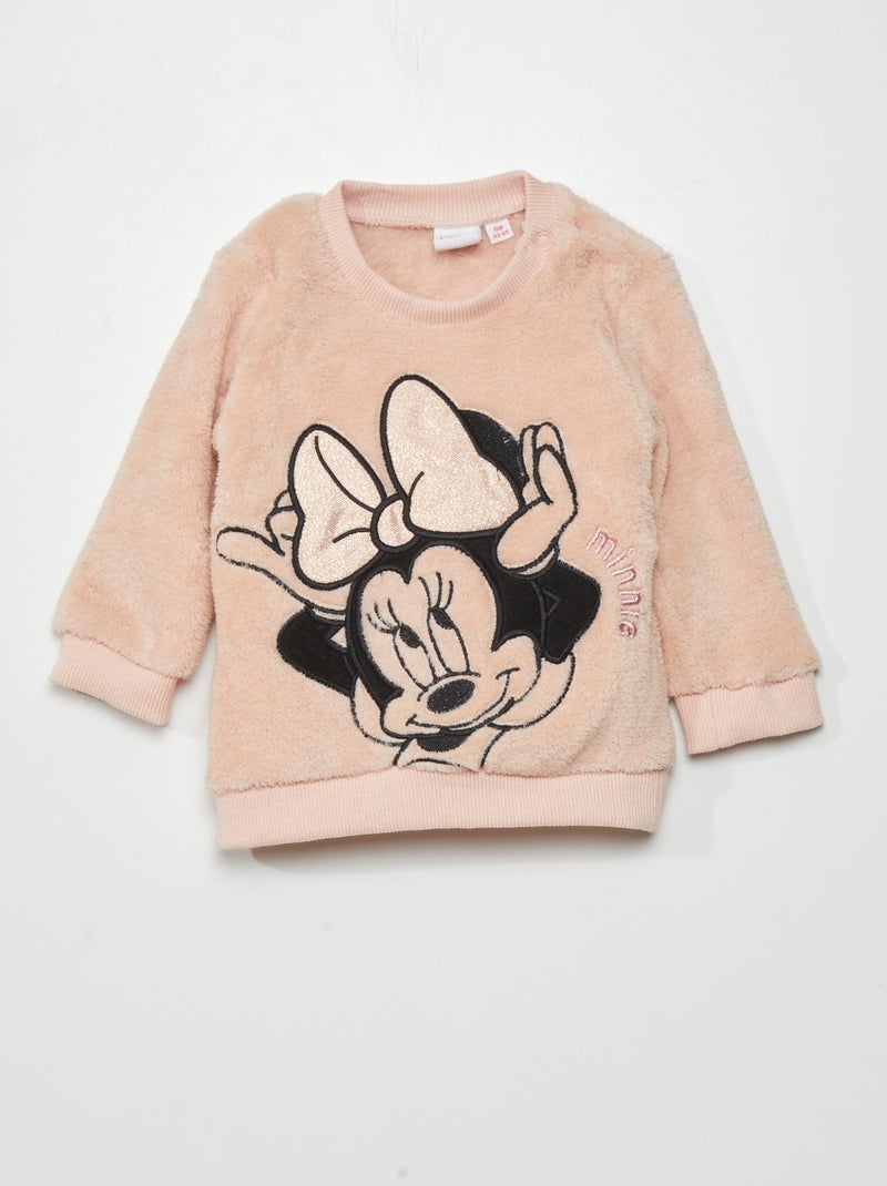 Sweat en maille doudou 'Minnie' Rose - Kiabi