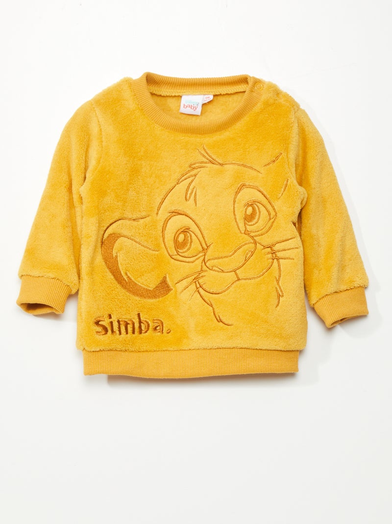 Sweat en maille doudou 'Samba' Moutarde - Kiabi