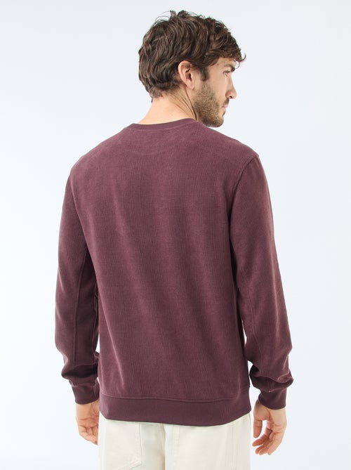 Sweat en maille nid d'abeilles - Kiabi