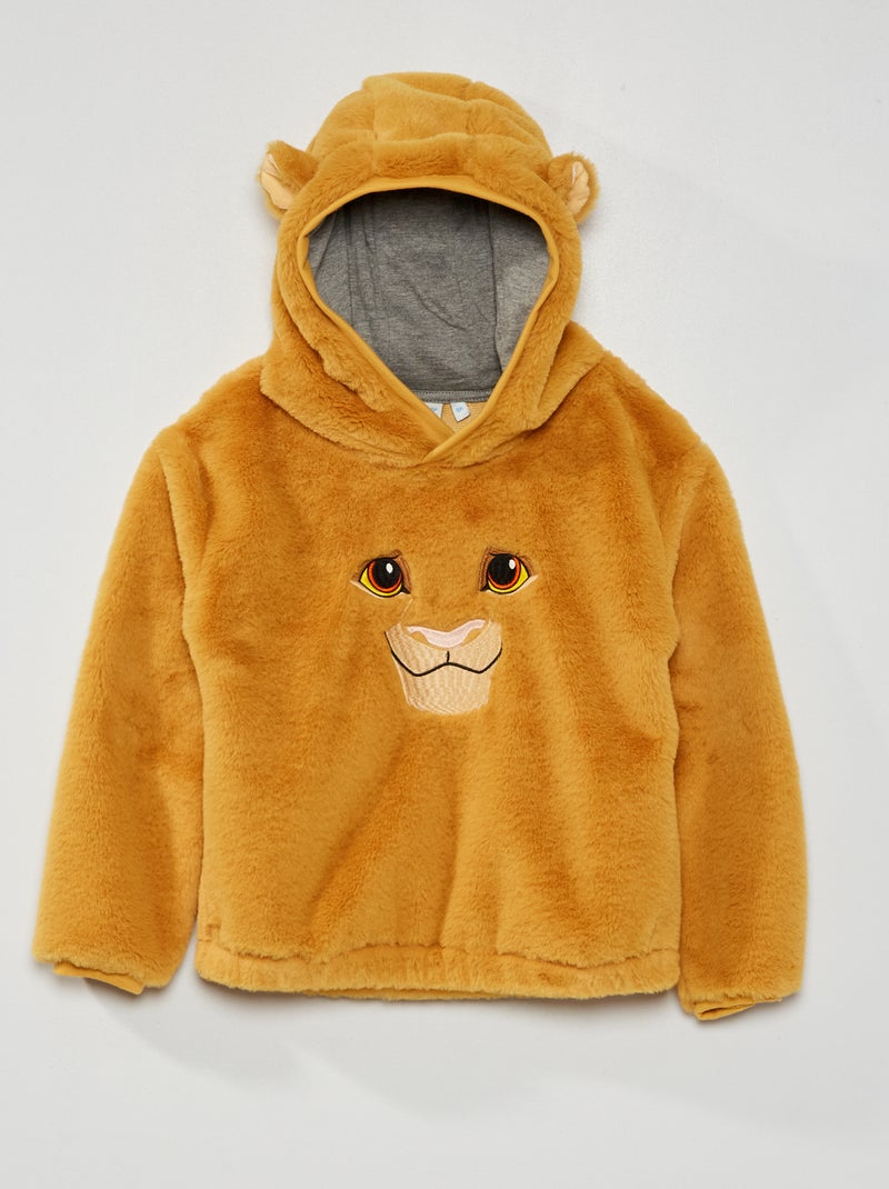Sweat en maille peluche 'Le Roi Lion' Jaune - Kiabi