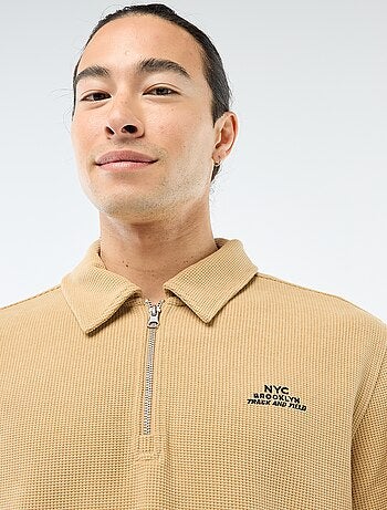 Sweat en matière gaufrée