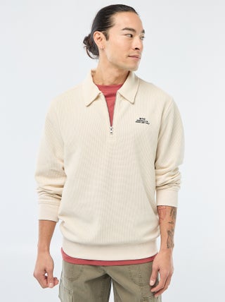 Sweat en matière gaufrée