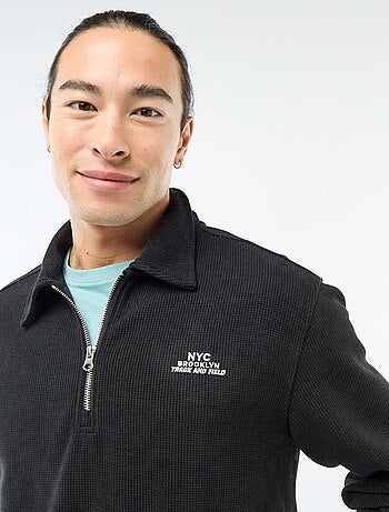 Sweat en matière gaufrée