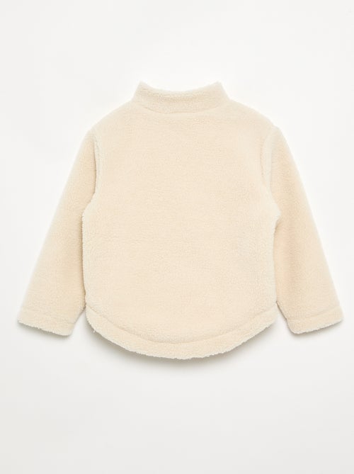 Sweat en matière moutonnée et avec col montant - Kiabi Sweat en matière moutonnée et avec col montant - Kiabi
