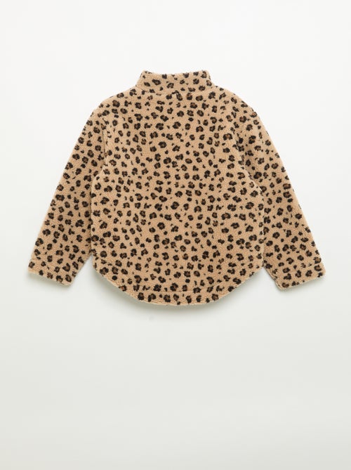 Sweat en matière moutonnée et avec col montant - Kiabi Sweat en matière moutonnée et avec col montant - Kiabi