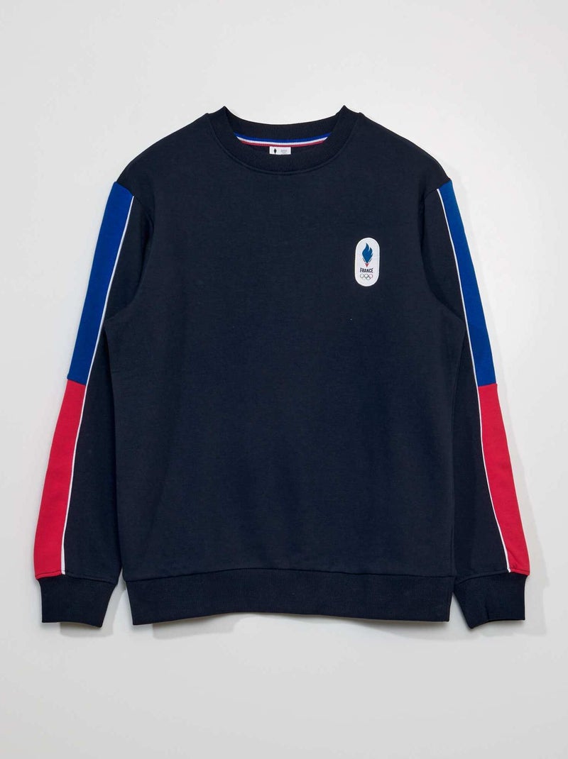 Sweat en molleton - Equipe de France Olympique Bleu marine - Kiabi