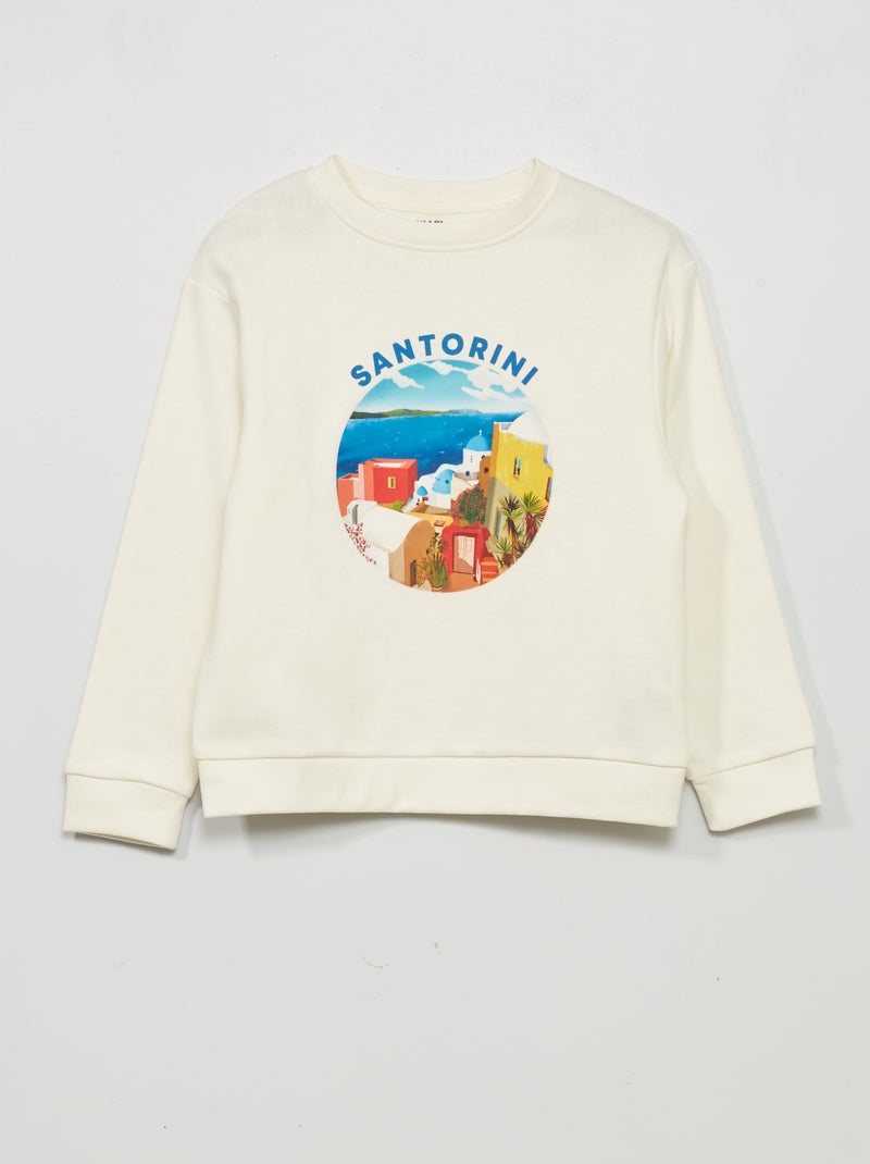 Sweat en molleton - Mixte Blanc - Kiabi
