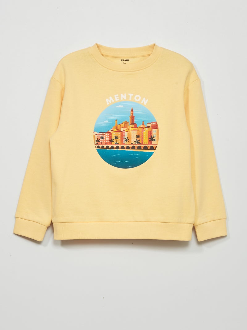 Sweat en molleton - Mixte Jaune - Kiabi