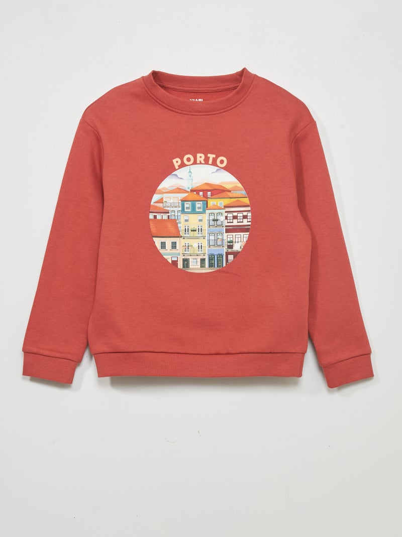 Sweat en molleton - Mixte Rouge - Kiabi