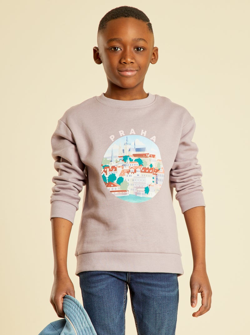 Sweat en molleton - Mixte Violet - Kiabi