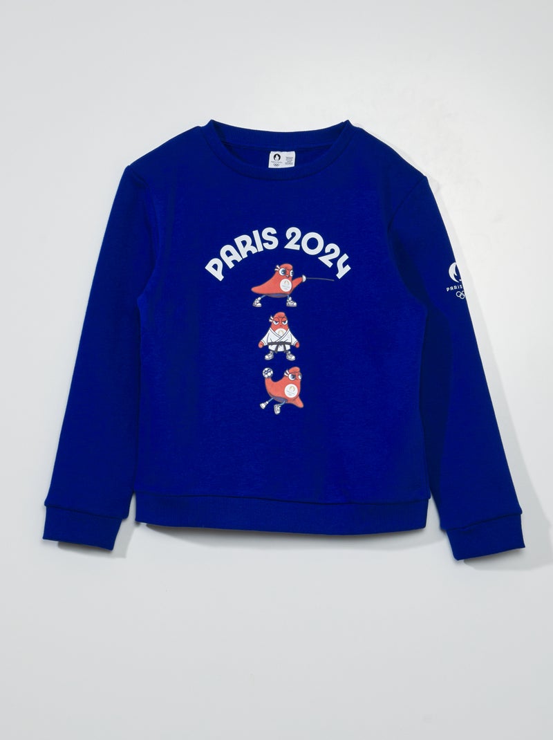Sweat en molleton - Paris 2024 Bleu - Kiabi
