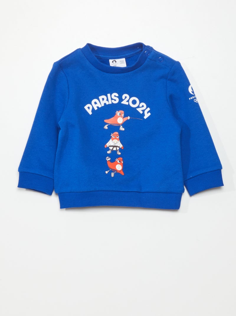 Sweat en molleton - Paris 2024 Bleu - Kiabi