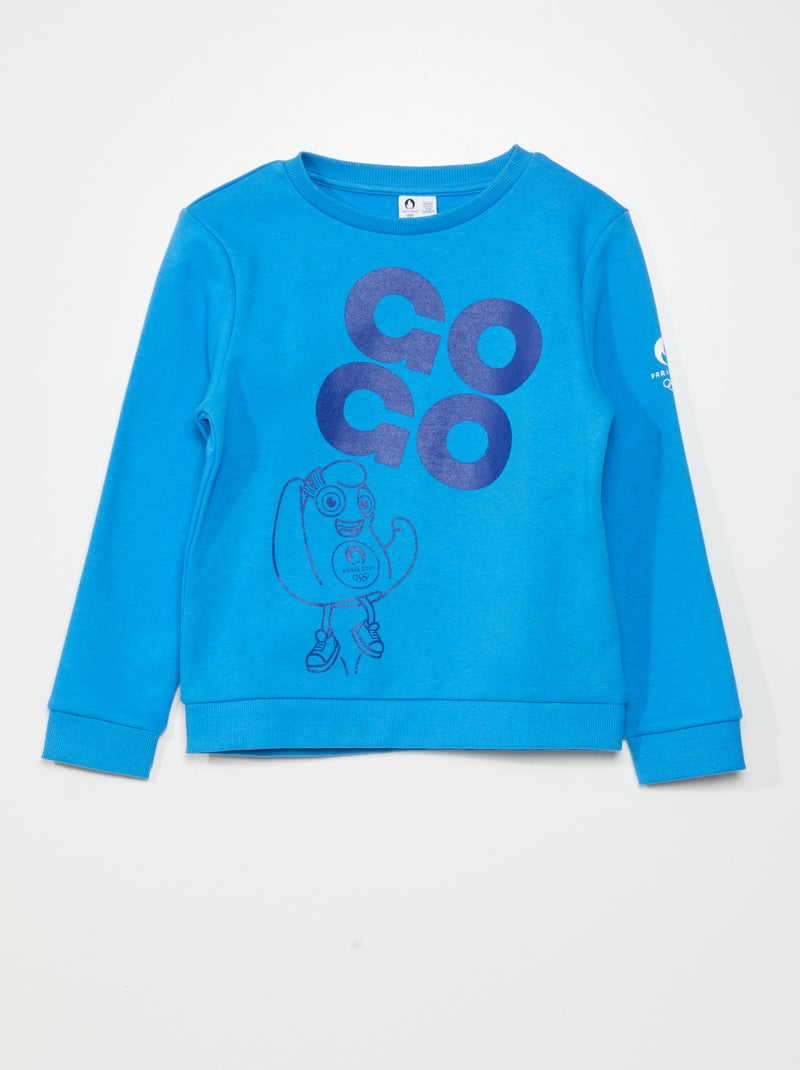 Sweat en molleton - Paris 2024 Bleu ciel - Kiabi