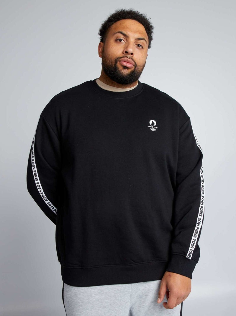 Sweat en molleton - Paris 2024 Noir - Kiabi