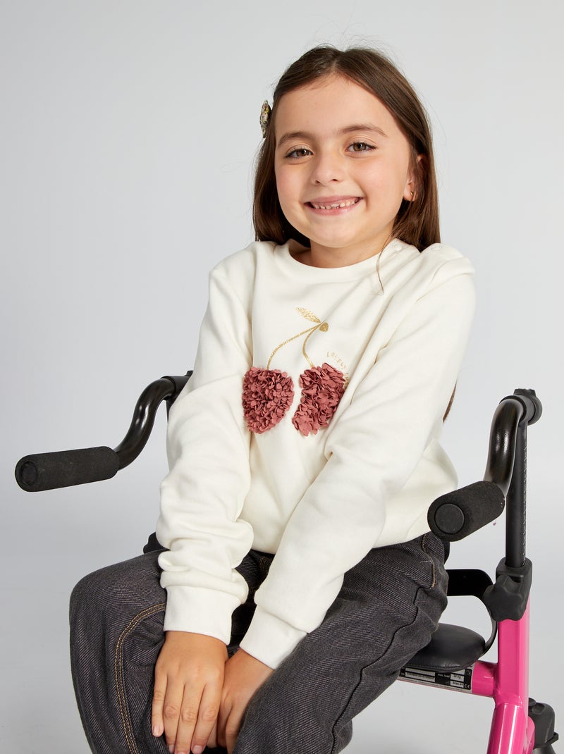 Sweat en molleton - So Easy Blanc - Kiabi