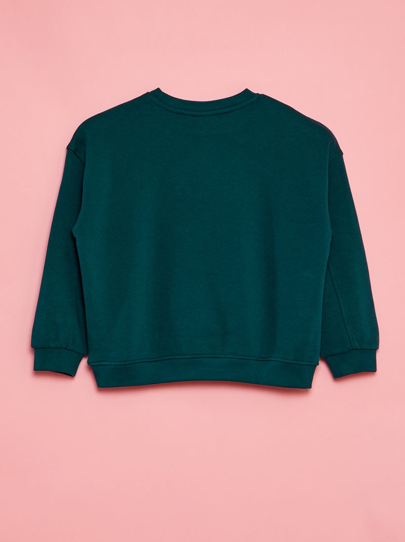 Sweat en molleton - Wicked Vert foncé - Kiabi