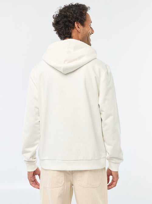Sweat en molleton à capuche avec ouverture zippée au col - Kiabi