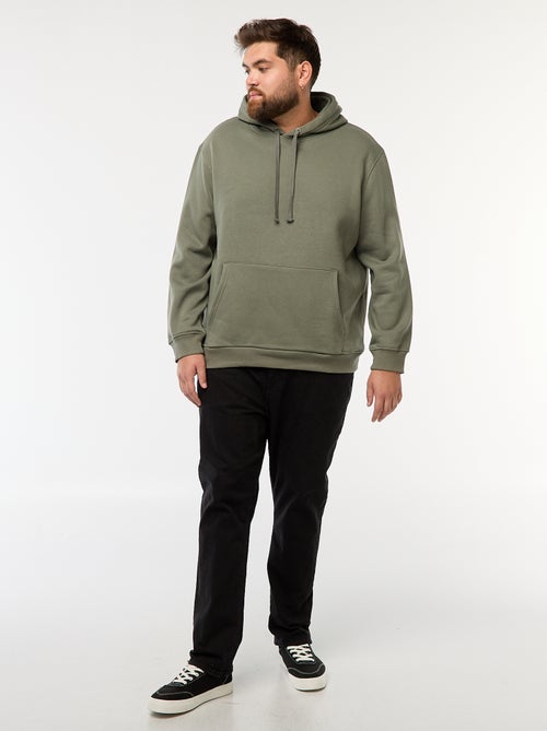 Sweat en molleton à capuche avec poche kangourou - Kiabi