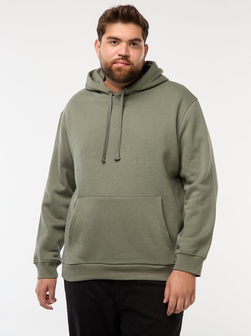 Sweat en molleton à capuche avec poche kangourou - Kiabi