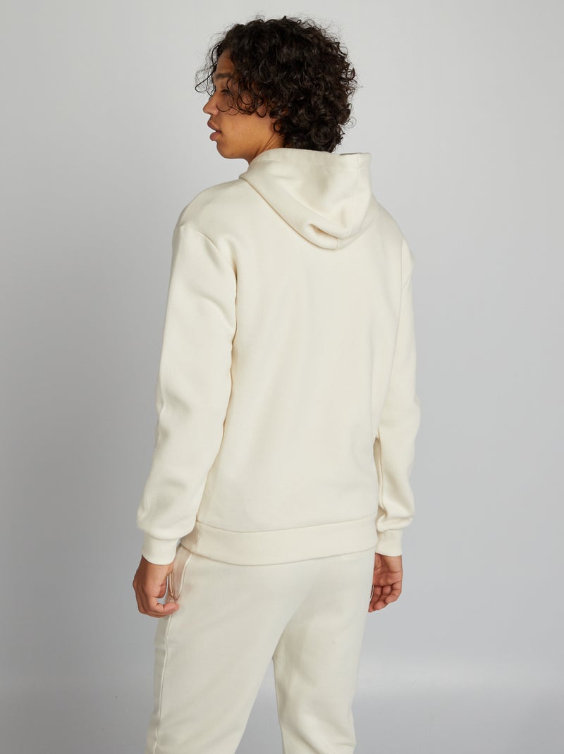 Sweat en molleton à capuche Blanc cassé - Kiabi