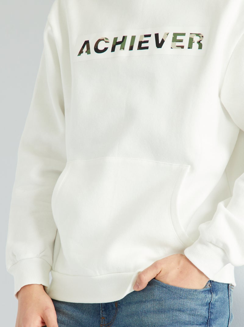 Sweat Capuche Blanc New Look Fille 10-11 Ans + Cropped 9 Ans - Bon État
