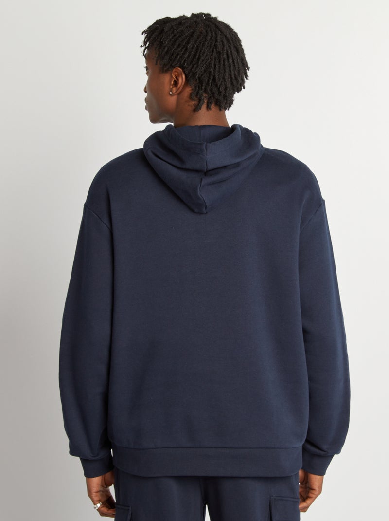 Sweat en molleton à capuche Bleu marine - Kiabi