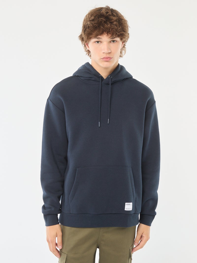 Sweat en molleton à capuche Bleu marine - Kiabi