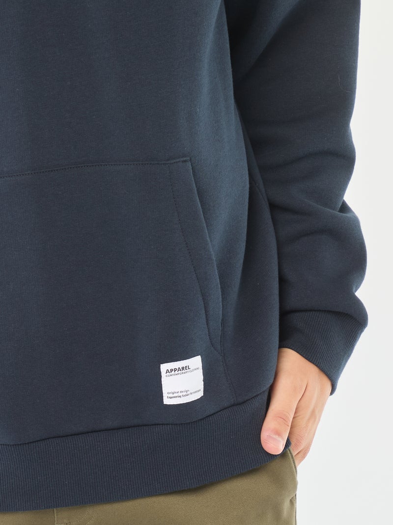 Sweat en molleton à capuche Bleu marine - Kiabi