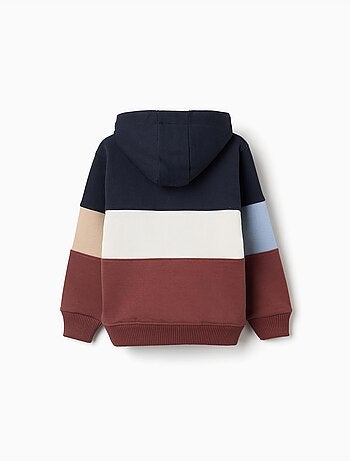 Sweat en molleton à capuche et blocs de couleur