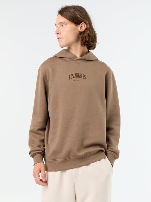 Sweat en molleton à capuche imprimé - Kiabi