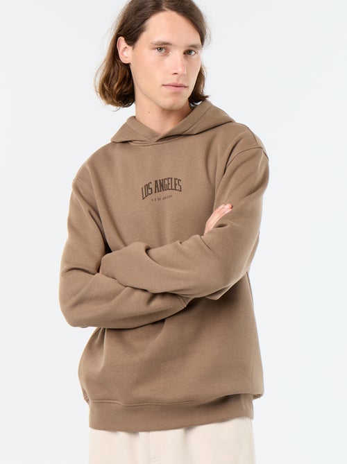 Sweat en molleton à capuche imprimé - Kiabi