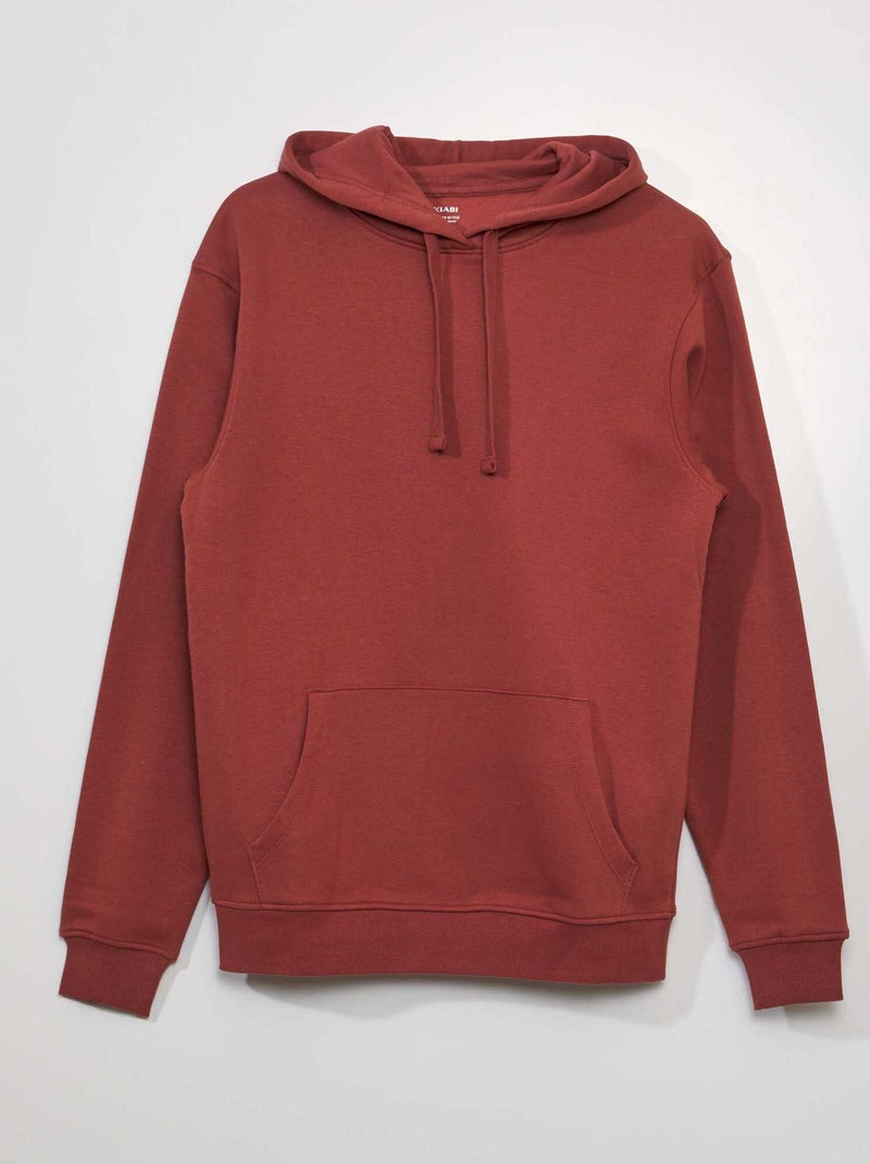 Sweat en molleton à capuche Rouge pâle - Kiabi