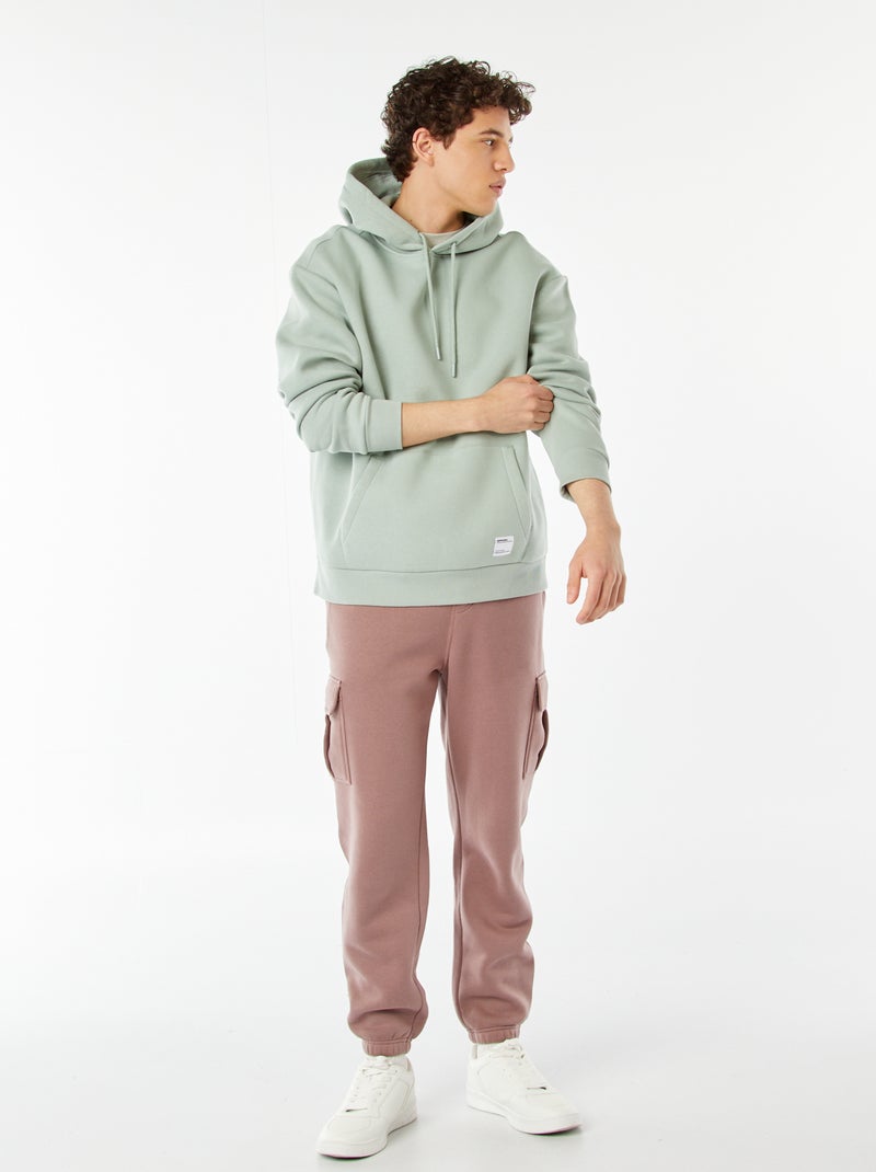 Sweat en molleton à capuche Vert - Kiabi