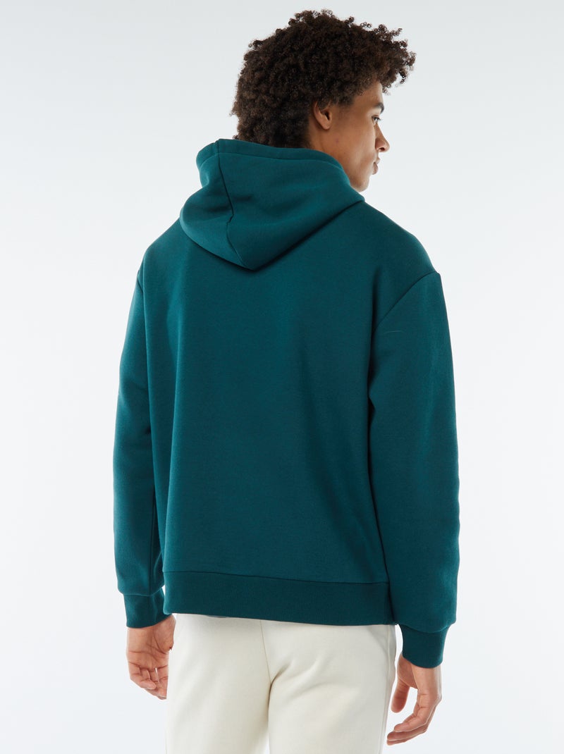 Sweat en molleton à capuche Vert - Kiabi