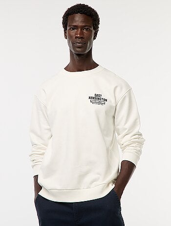 Sweat en molleton à col rond avec un imprimé recto-verso