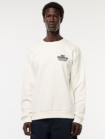 Sweat en molleton à col rond avec un imprimé recto-verso