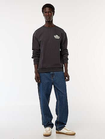 Sweat en molleton à col rond avec un imprimé recto-verso